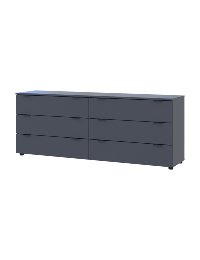 Комод Doros Рон 9 Графіт 6 Ящиків 160х38х62 DRS-011778 (41516176)