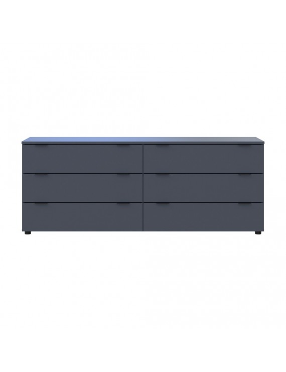 Комод Doros Рон 9 Графіт 6 Ящиків 160х38х62 DRS-011778 (41516176)