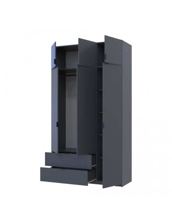 Шафа для одягу Doros Лукас Графіт 3ДСП 135х50х240 DRS-011654 (80737801)