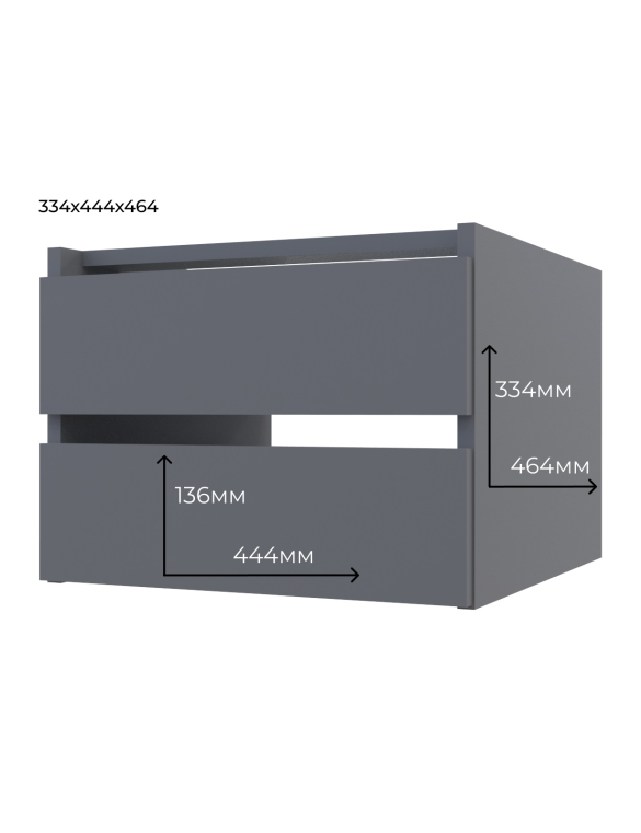 Блок ящиків для шафи-купе Doros G-Caiser Графіт 44,8х42х33,6 см (DRS-011273)