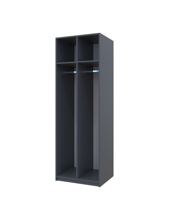 Роздягальня Doros 2-х секційна Графіт 2 ДСП 60х52х180 (DRS-011613)