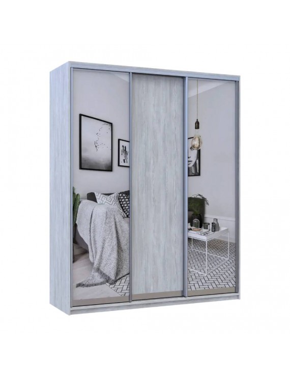 Шафа-купе Doros Сити Лайт Сосна Натти 1 ДСП / 2 дзеркала 180х60х225 (DRS-011968)