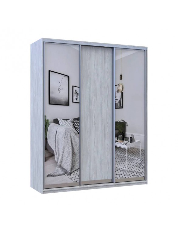 Шафа-купе Doros Сити Лайт Сосна Натти 1 ДСП / 2 дзеркала 180х60х225 (DRS-011968)