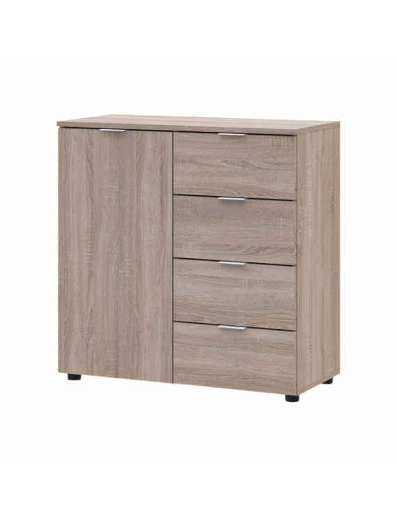 Комод Doros Рон 1 1 фасад 4 шухляди Дуб сонома 80х38х81 (41516294) (DRS-012176)