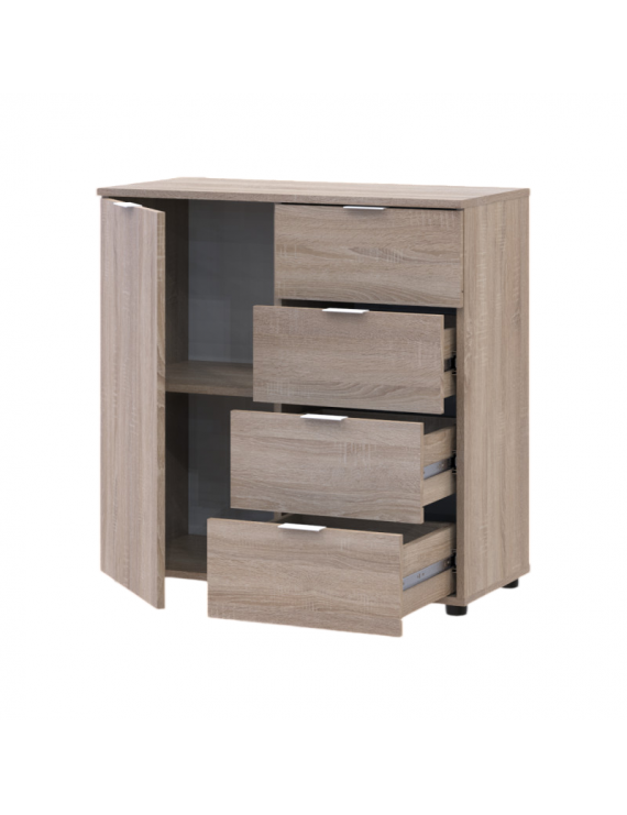 Комод Doros Рон 1 1 фасад 4 шухляди Дуб сонома 80х38х81 (41516294) (DRS-012176)
