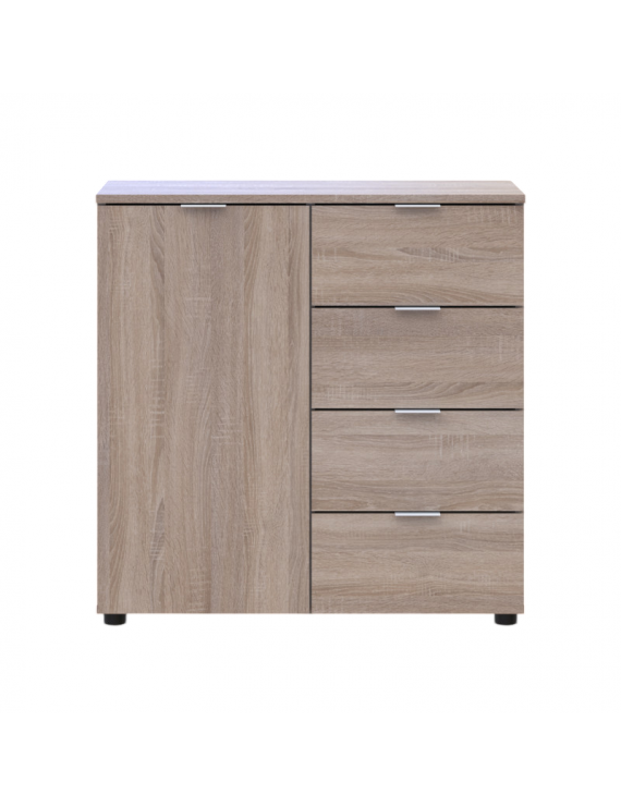 Комод Doros Рон 1 1 фасад 4 шухляди Дуб сонома 80х38х81 (41516294) (DRS-012176)