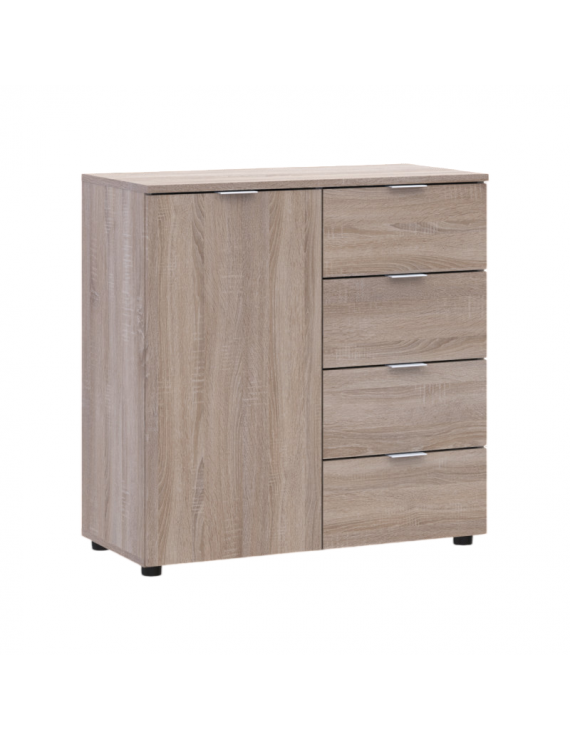 Комод Doros Рон 1 1 фасад 4 шухляди Дуб сонома 80х38х81 (41516294) (DRS-012176)