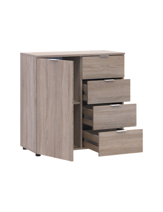 Комод Doros Рон 1 1 фасад 4 шухляди Дуб сонома 80х38х81 (41516294) (DRS-012176)