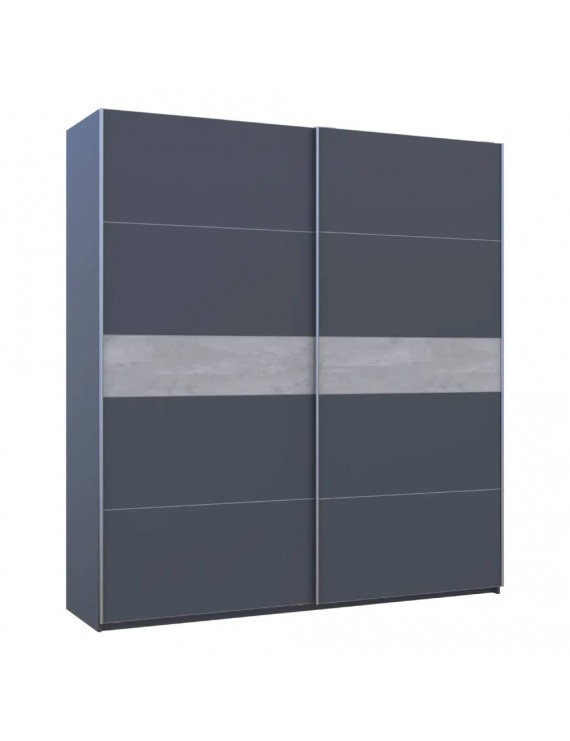 Шафа-купе двохдверна Doros G-Caiser 220х60х240 см Графіт/Бетон (DRS-011231)