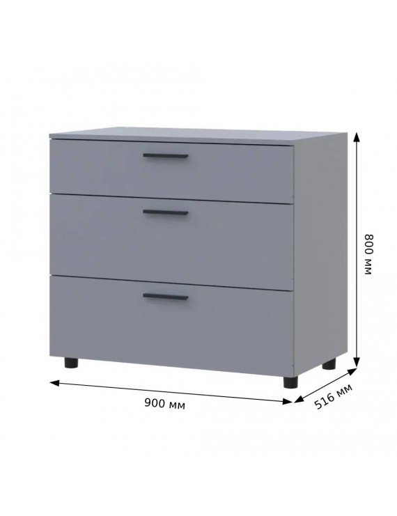 Комод Doros Торн Антрацит 3Ш 90х51.6х80 (DRS-012092)