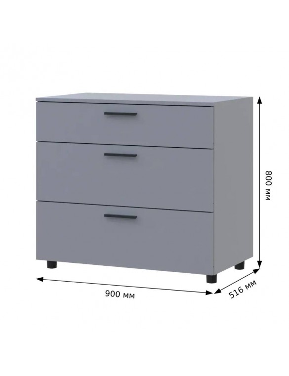 Комод Doros Торн Антрацит 3Ш 90х51.6х80 (DRS-012092)