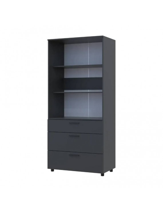 Шафа для одягу Doros Торн Антрацит 2 ДСП/3Ш (полиці) 90х51.6х200 (DRS-012072)