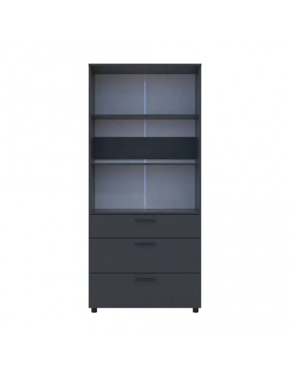 Шафа для одягу Doros Торн Антрацит 2 ДСП/3Ш (полиці) 90х51.6х200 (DRS-012072)