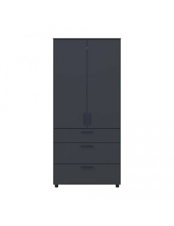 Шафа для одягу Doros Торн Антрацит 2 ДСП/3Ш (полиці) 90х51.6х200 (DRS-012072)