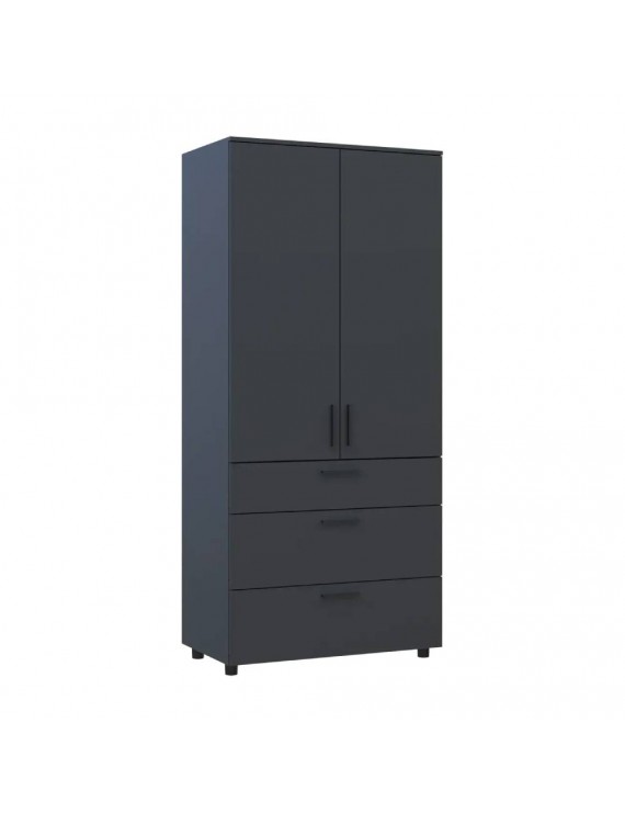 Шафа для одягу Doros Торн Антрацит 2 ДСП/3Ш (полиці) 90х51.6х200 (DRS-012072)