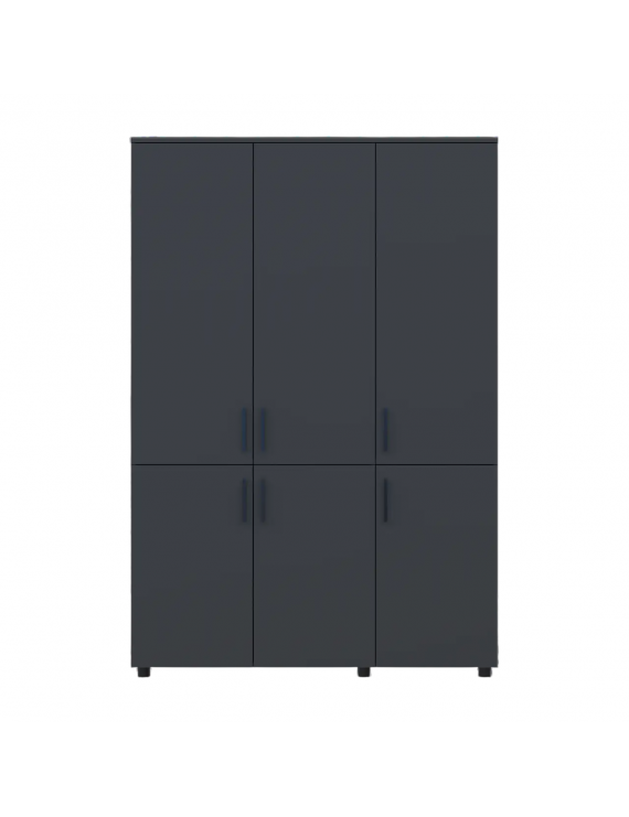 Шафа для одягу Doros Торн Антрацит 3 ДСП (полиці) 135х51.6х200 (DRS-012082)