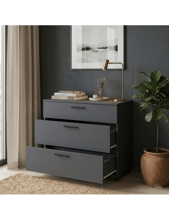 Комод Doros Торн Антрацит 3Ш 90х51.6х80 (DRS-012092)