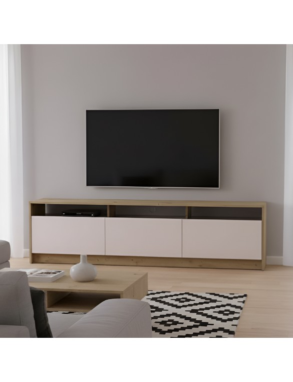 Тумба ТВ Doros U3 Дуб Артизан/Кашемір ДСП 180х33х43 (DRS-011901)
