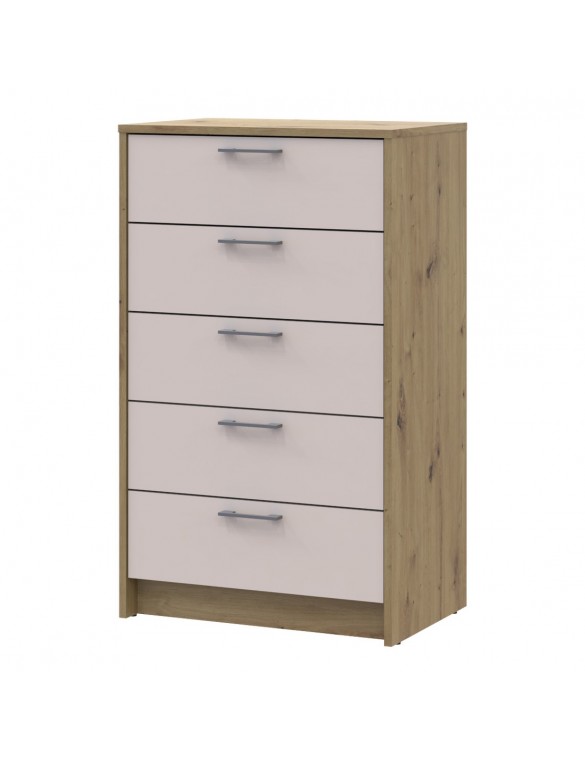 Комод Doros Ронді Дуб Артизан/Кашемір 5 ящиків 60х40х100 DRS-011784 (41516189)