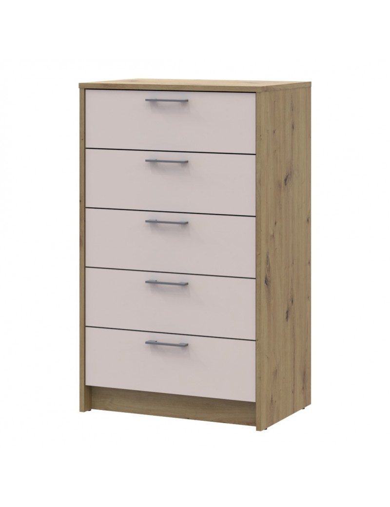 Комод Doros Ронді Дуб Артизан/Кашемір 5 ящиків 60х40х100 DRS-011784 (41516189)