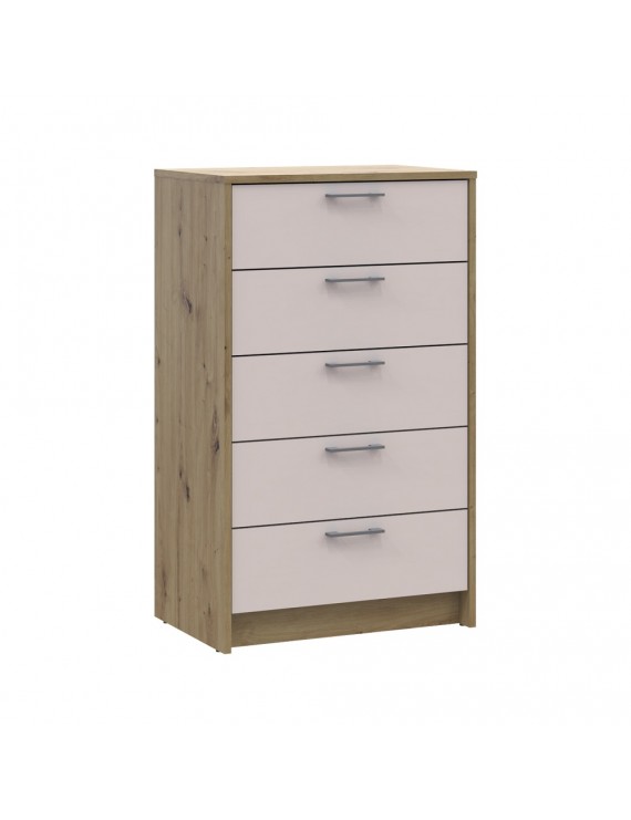 Комод Doros Ронді Дуб Артизан/Кашемір 5 ящиків 60х40х100 DRS-011784 (41516189)