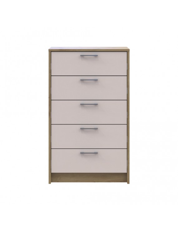 Комод Doros Ронді Дуб Артизан/Кашемір 5 ящиків 60х40х100 DRS-011784 (41516189)