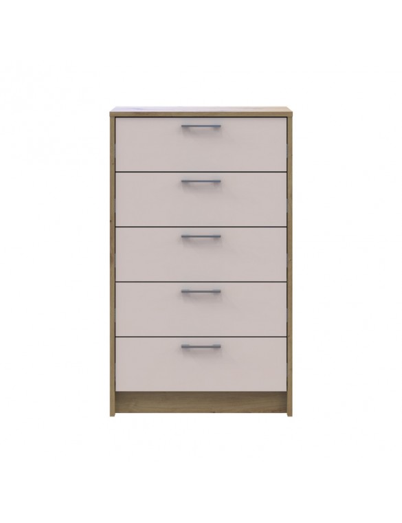 Комод Doros Ронді Дуб Артизан/Кашемір 5 ящиків 60х40х100 DRS-011784 (41516189)