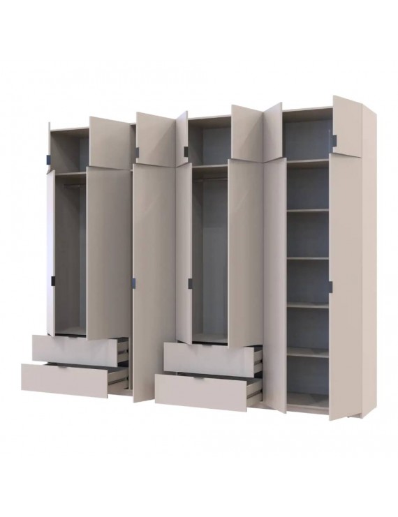 Шафа для одягу Doros Лукас Кашемір 3+4 ДСП 295х50х240 DRS-011717 (42005124)