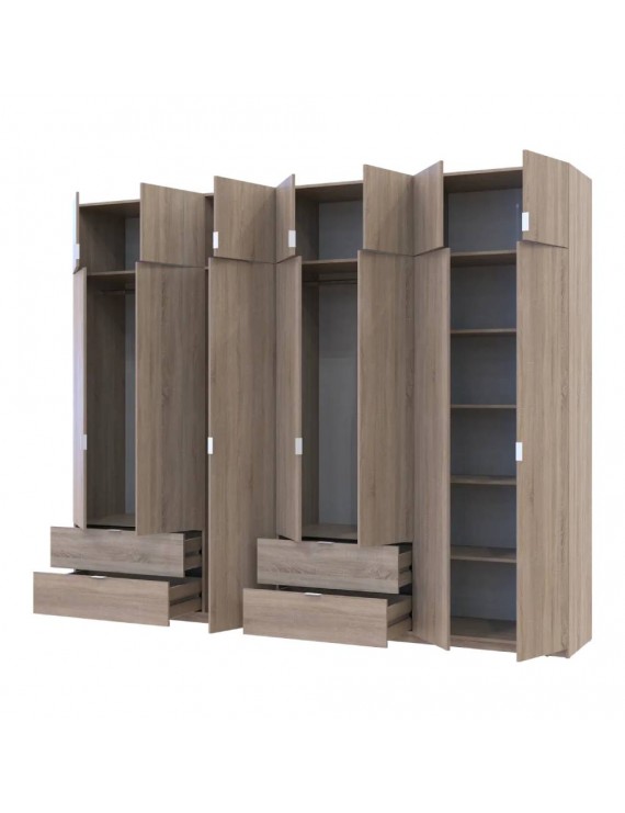 Шафа для одягу Doros Лукас Дуб сонома 3+4 ДСП 295х50х240 DRS-011707 (42005123)