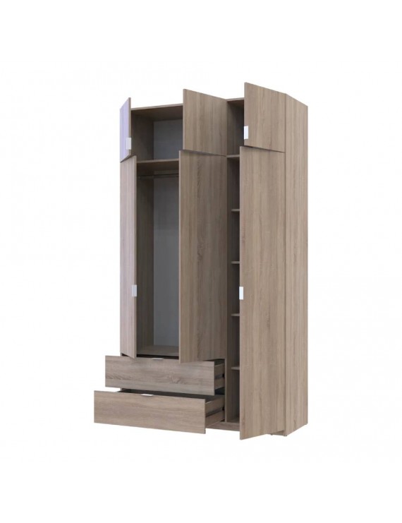 Шафа для одягу Doros Лукас Дуб Сонома 3ДСП 135х50х240 DRS-011655 (80737803)