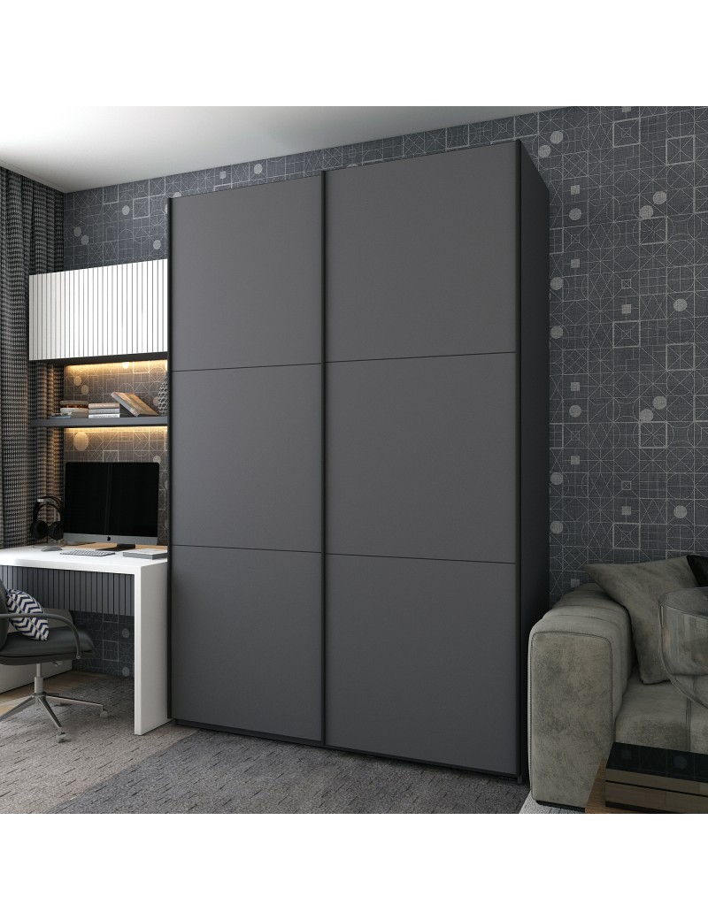 Шафа-купе двохдверна Doros G-Caiser 180х60х240 см Графіт (DRS-011034)