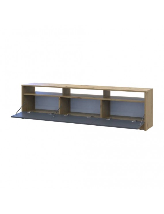 Тумба ТВ Doros U3 Дуб Артизан/Графіт ДСП 180х33х43 (DRS-011902)