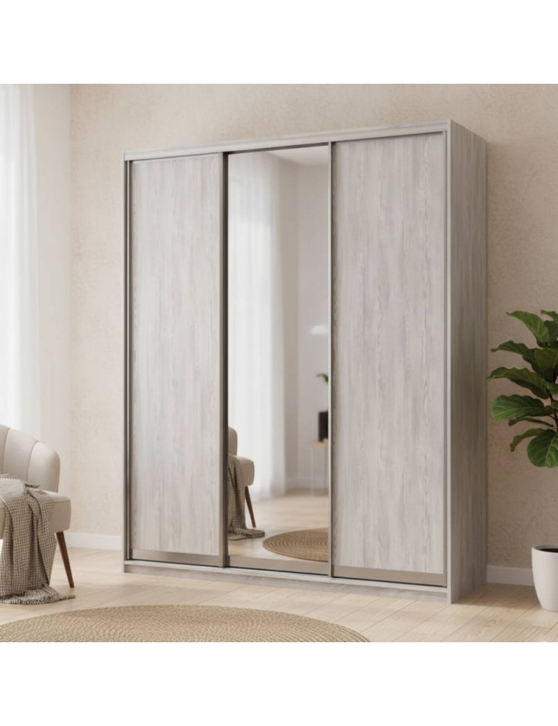 Шафа-купе Doros Сити Лайт Сосна Натти 2 ДСП / 1 дзеркало 180х60х225 (DRS-011969)