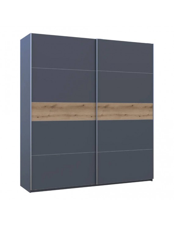 Шафа-купе двохдверна Doros G-Caiser 220х60х240 см Графіт/Дуб евок (DRS-011232)