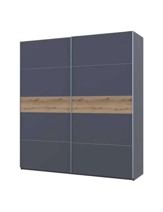 Шафа-купе двохдверна Doros G-Caiser 220х60х240 см Графіт/Дуб евок (DRS-011232)