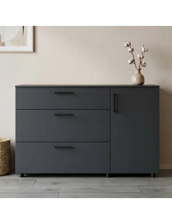 Комод Doros Торн Антрацит 3Ш/1Д 135х51.6х80 (DRS-012103)