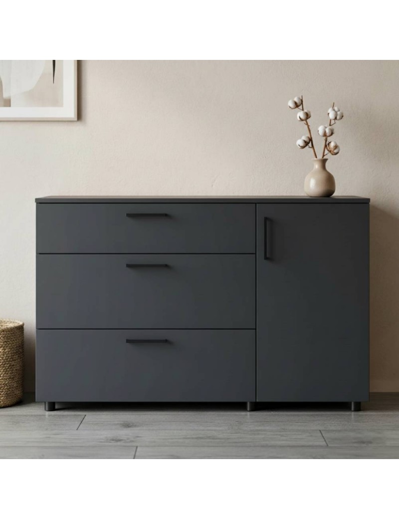 Комод Doros Торн Антрацит 3Ш/1Д 135х51.6х80 (DRS-012103)
