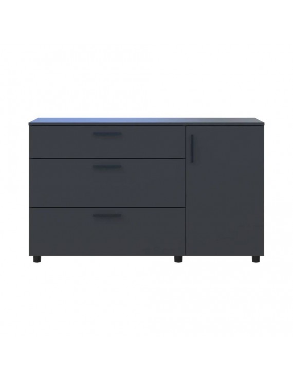 Комод Doros Торн Антрацит 3Ш/1Д 135х51.6х80 (DRS-012103)