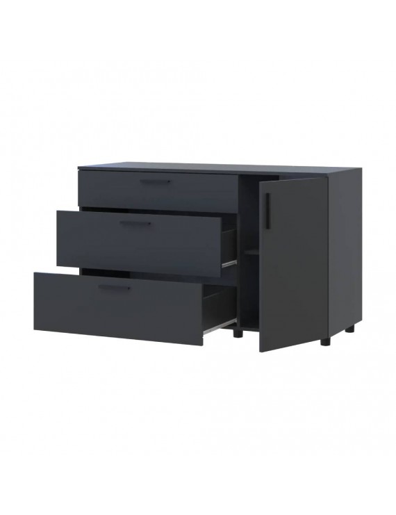 Комод Doros Торн Антрацит 3Ш/1Д 135х51.6х80 (DRS-012103)