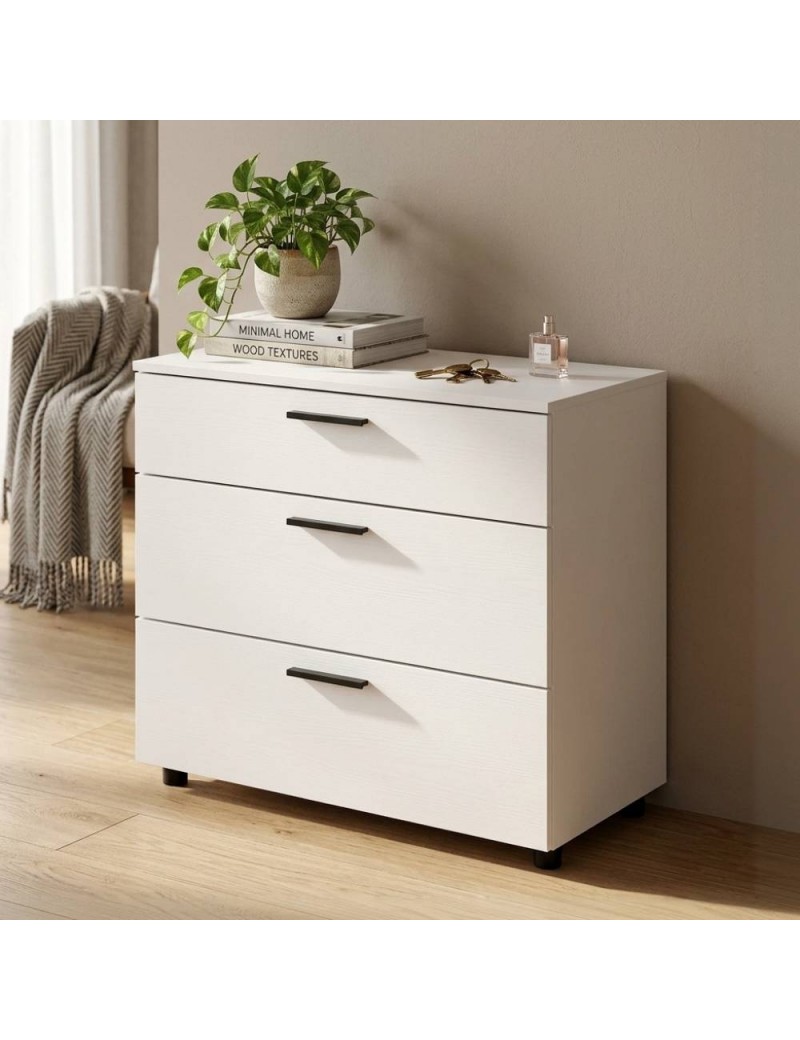 Комод Doros Торн Білий 3Ш 90х51.6х80 (DRS-012093)
