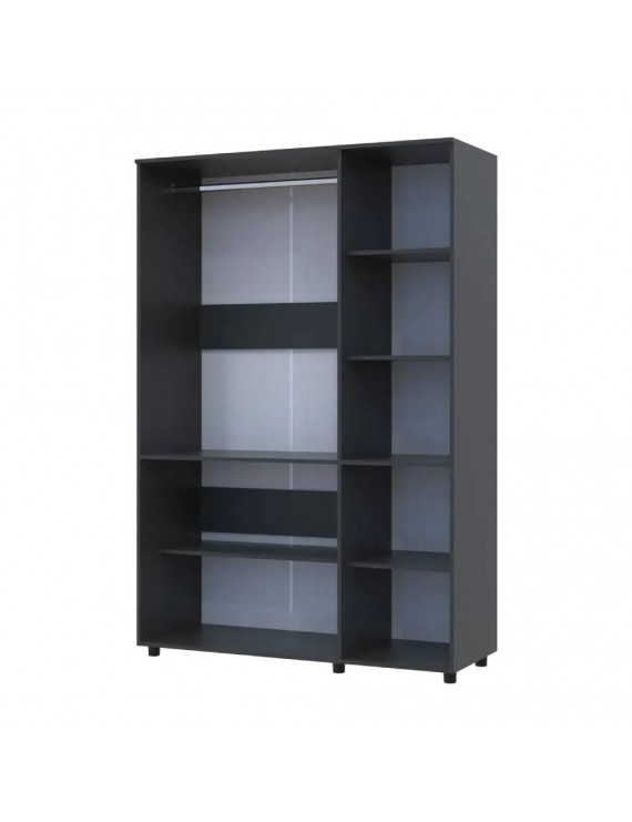 Шафа для одягу Doros Торн Антрацит 3 ДСП (штанга) 135х51.6х200 (DRS-012083)