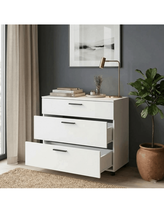 Комод Doros Торн Білий 3Ш 90х51.6х80 (DRS-012093)