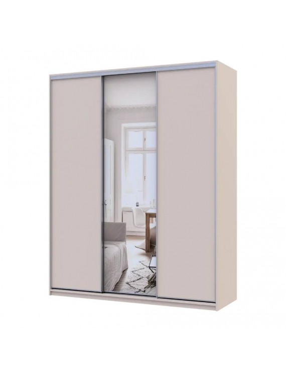 Шафа-купе Doros Сіті Лайт Кашемір 2 ДСП/1 дзеркало 180х60х225 (80736371)