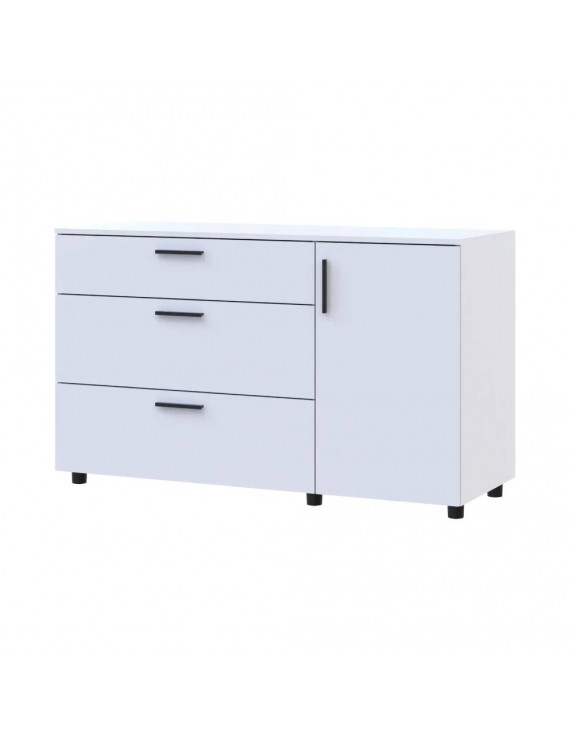 Комод Doros Торн Білий 3Ш/1Д 135х51.6х80 (DRS-012104)