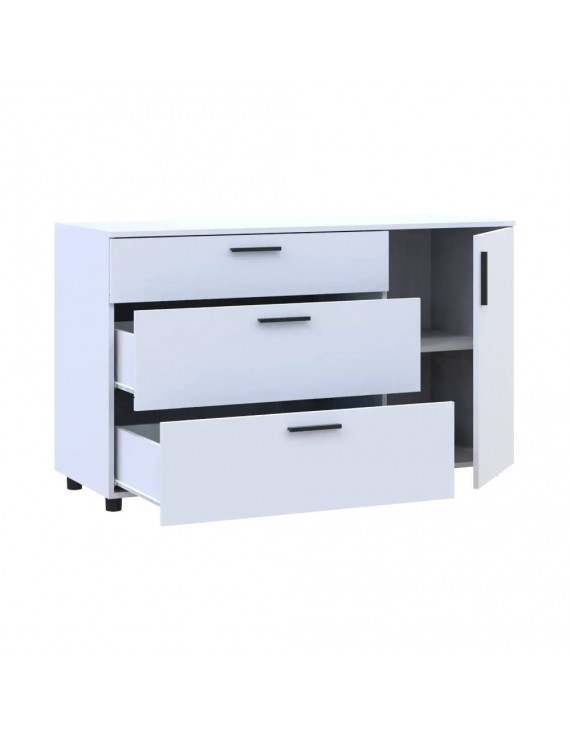 Комод Doros Торн Білий 3Ш/1Д 135х51.6х80 (DRS-012104)