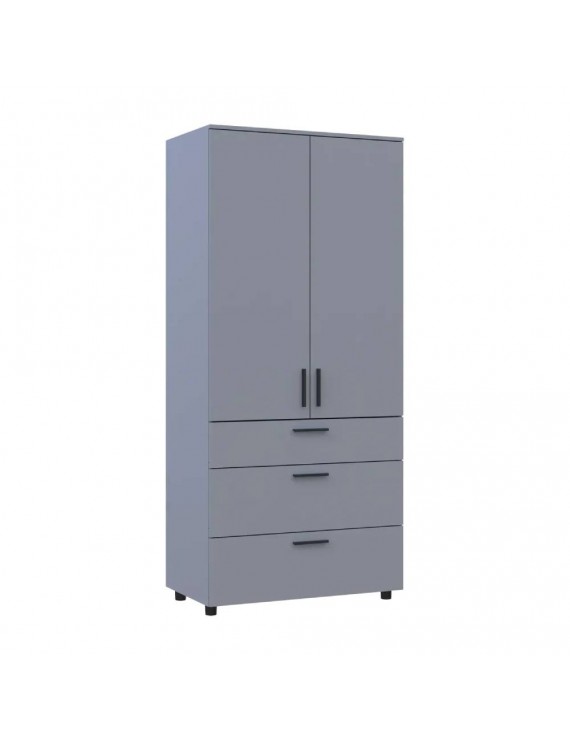 Шафа для одягу Doros Торн Сірий 2 ДСП/3Ш (полиці) 90х51.6х200 (DRS-012024)