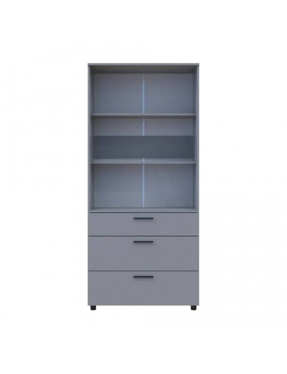 Шафа для одягу Doros Торн Сірий 2 ДСП/3Ш (полиці) 90х51.6х200 (DRS-012024)