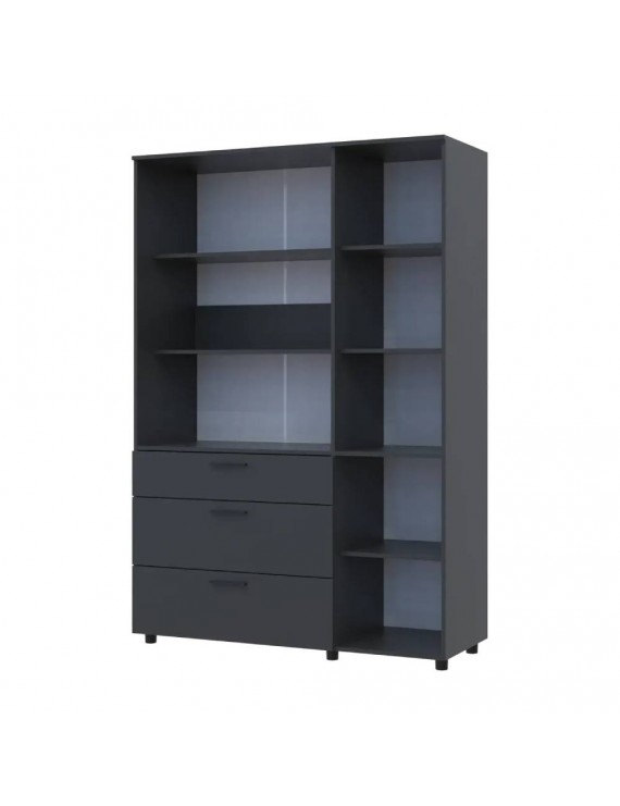 Шафа для одягу Doros Торн Антрацит 3 ДСП/3Ш (полиці) 135х51.6х200 (DRS-012084)