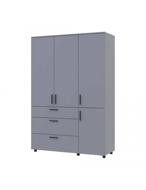 Шафа для одягу Doros Торн Сірий 3 ДСП/3Ш (полиці) 135х51.6х200 (DRS-012064)