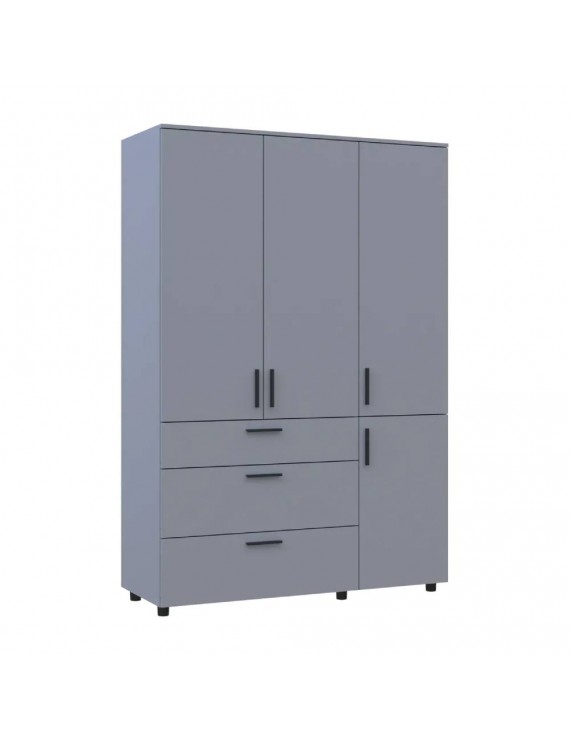 Шафа для одягу Doros Торн Сірий 3 ДСП/3Ш (полиці) 135х51.6х200 (DRS-012064)